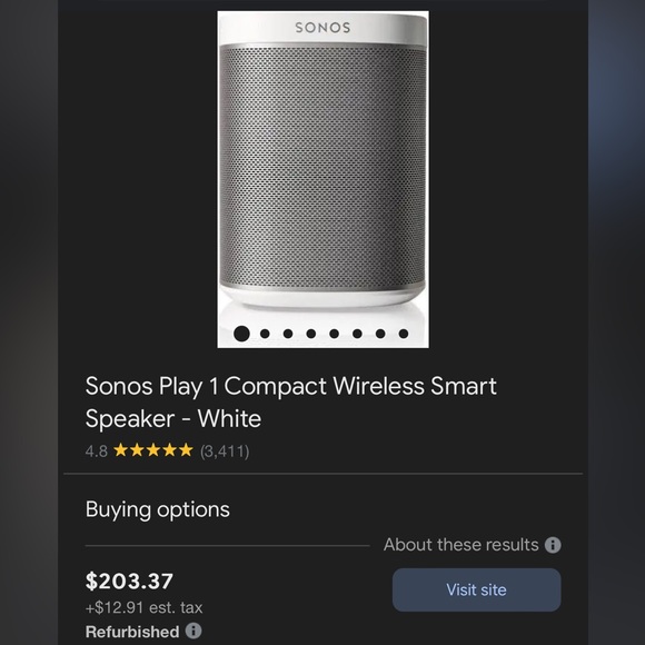 SONOS Play:1 - Excellent Condition/Like New! - Picture 7 of 8